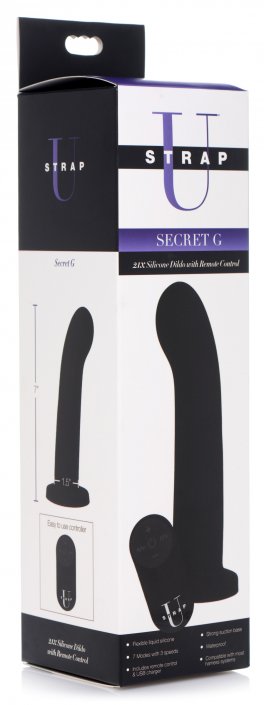Secret G 21X Silicone Dildo w Remote Control Strap On U Vibrating G-Spot Pegging AF865 Vibrator Vibes Free Discreet USA Shipping Wireless Cordless picture photo