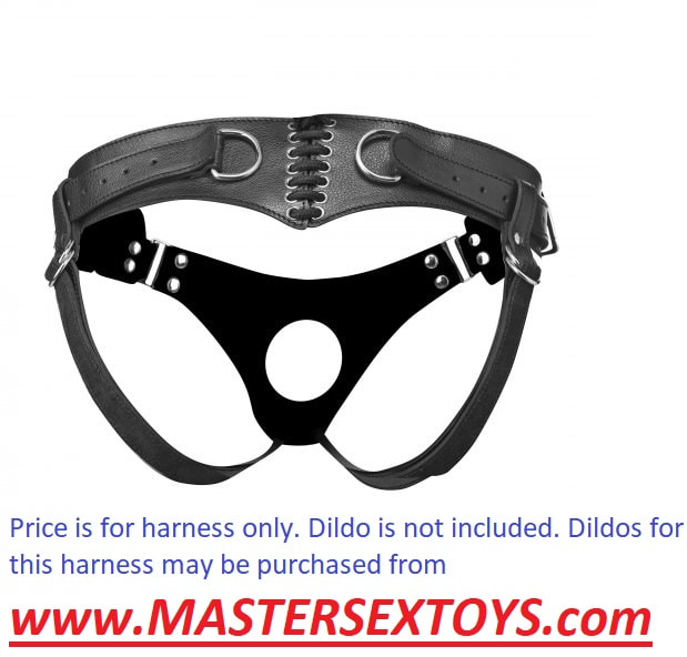 Bodice Corset Style Strap On Harness For Dildo U Pegging Faux Leather Black Ae571 Free Discreet